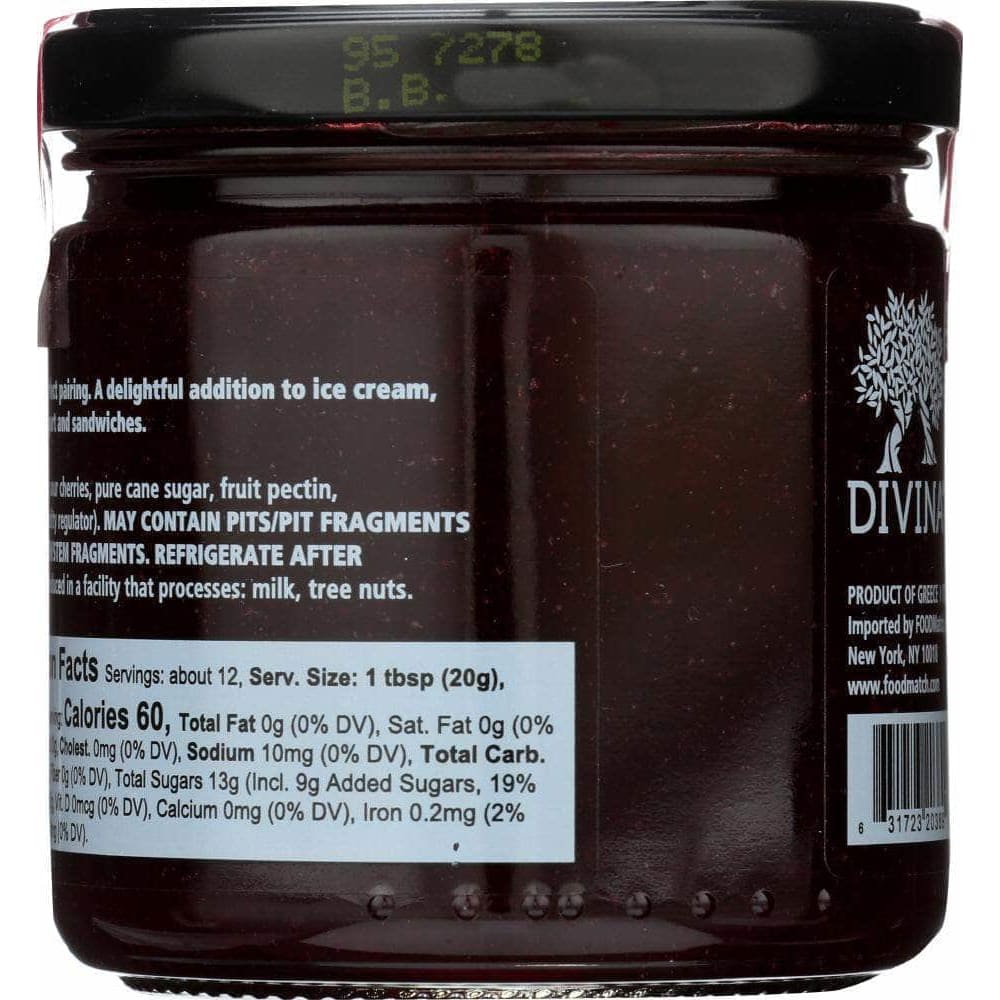 Divina Divina Sour Cherry Spread, 9 oz