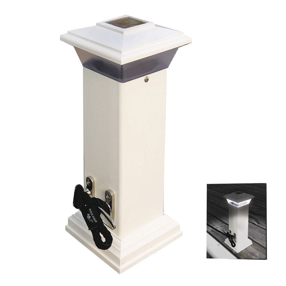 Dock Edge Cleatlite Solar Dock Light w/ SS Mooring Cleat 12 - Anchoring & Docking | Cleats - Dock Edge