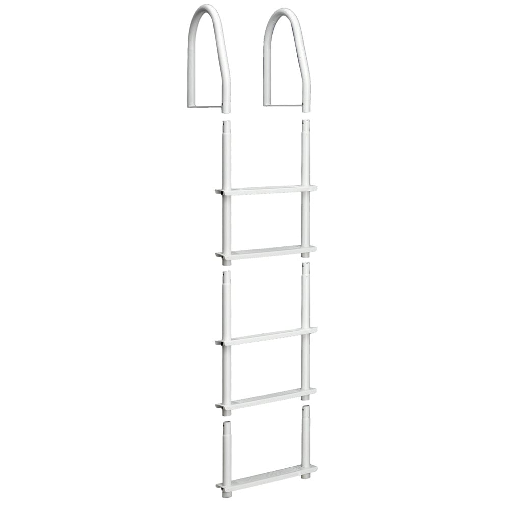 Dock Edge Fixed 5 Step Ladder Bight White Galvalume - Anchoring & Docking | Ladders - Dock Edge