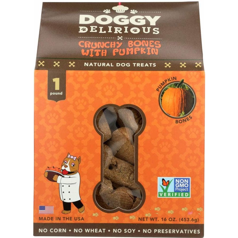 Doggy Delirious Doggy Delirious Dog Bone Pumpkin, 16 oz