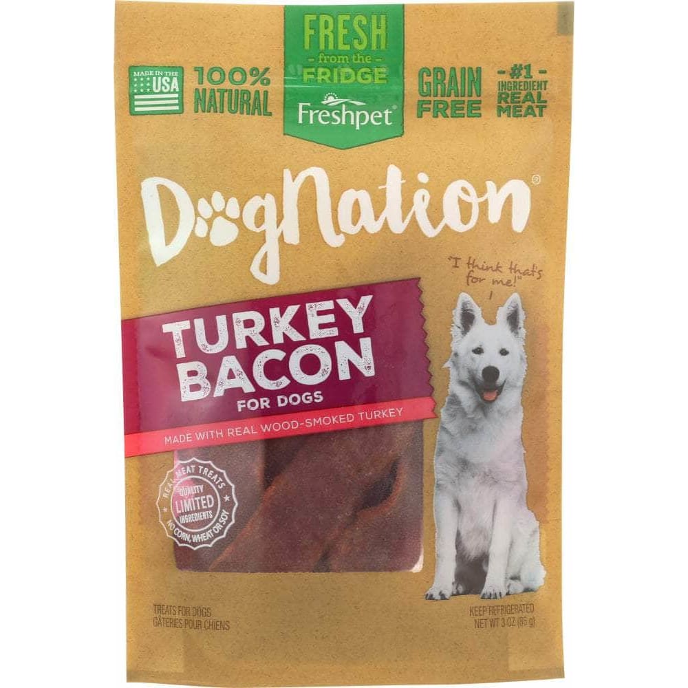 Dognation Dognation Dog Treat Turkey Bacon NF, 3 oz