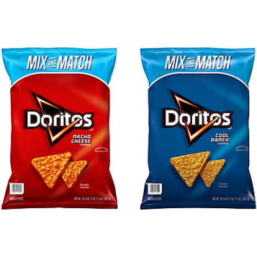 Doritos Nacho Cheese & Doritos Cool Ranch Flavored Tortilla Chips - Pick n’ Pack - Home/Grocery/Specialty Shops/Gaming Snacks/ - ShelHealth