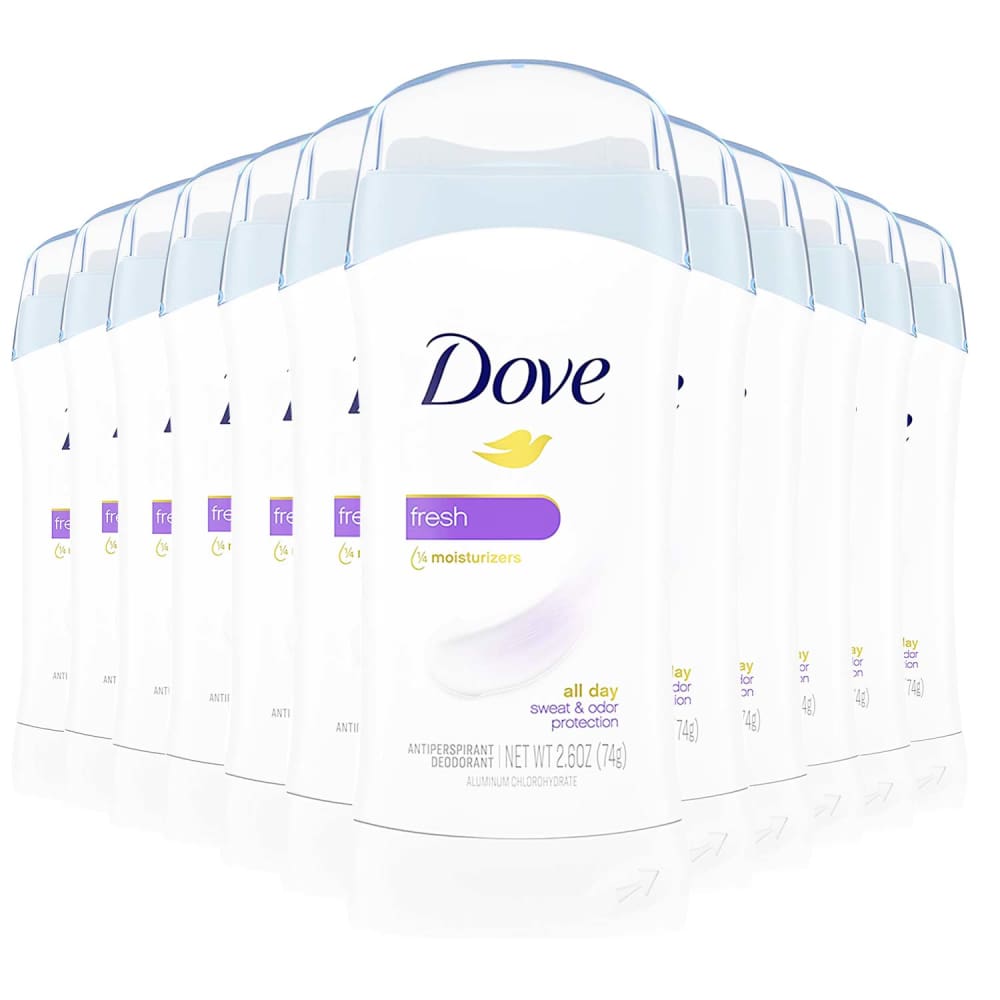 Dove Deodorant Fresh Invisible Solid - 2.6Oz Each - 12 Pack - Deodorant & Anti-Perspirant - Dove