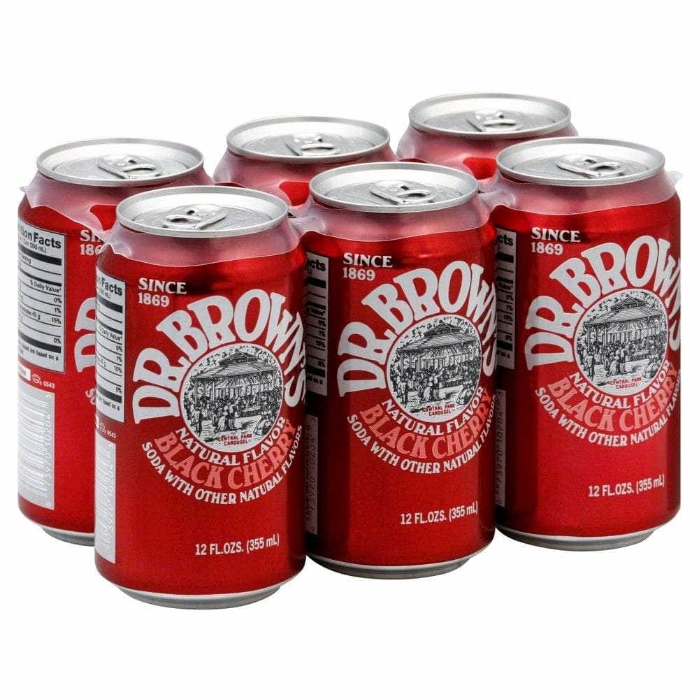 Dr Browns Dr Browns Black Cherry Soda 6-12 fl oz, 72 fl oz