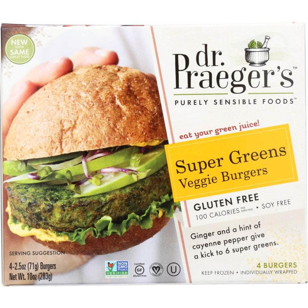 Dr Praegers Dr Praeger Super Greens Veggie Burgers, 10 oz