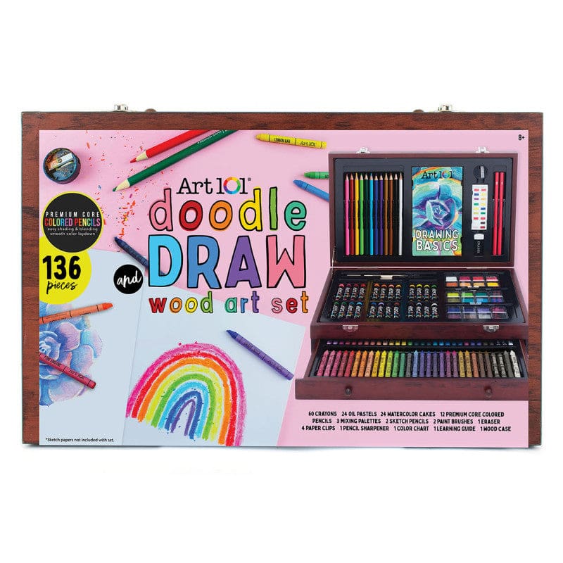 Draw Color & Paint Wood Art Set - Art & Craft Kits - Art 101 / Advantus