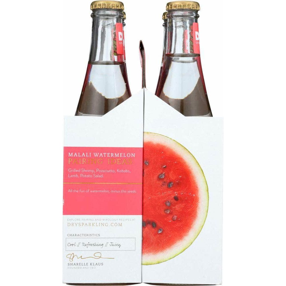 Dry Soda Dry Soda Dry Sparkling Watermelon Bottle 4-12 fl oz, 48 fl oz