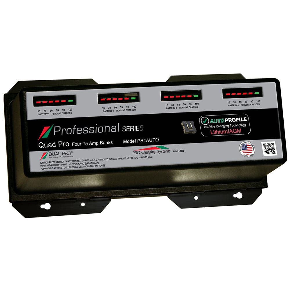 Dual Pro PS4 Auto 15A - 4-Bank Lithium/ AGM Battery Charger - Electrical | Battery Chargers - Dual Pro