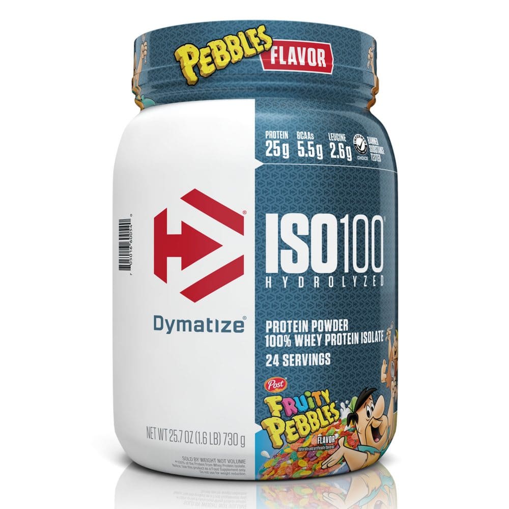 Dymatize ISO100 Hydrolyzed Protein Powder Fruity Pebbles (25.7 oz.) - Protein & Fitness - Dymatize