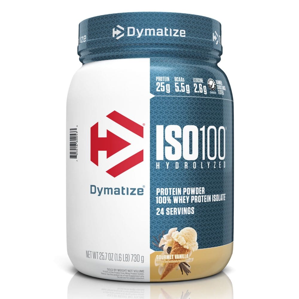 Dymatize ISO100 Hydrolyzed Protein Powder Gourmet Vanilla (25.7 oz.) - Diet Nutrition & Protein - Dymatize