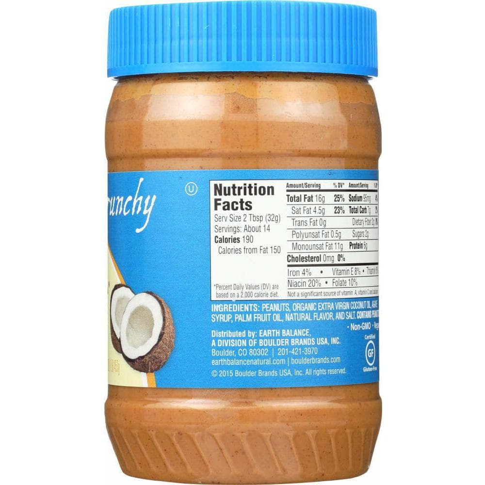 Earth Balance Earth Balance Coconut & Peanut Spread Crunchy, 16 oz