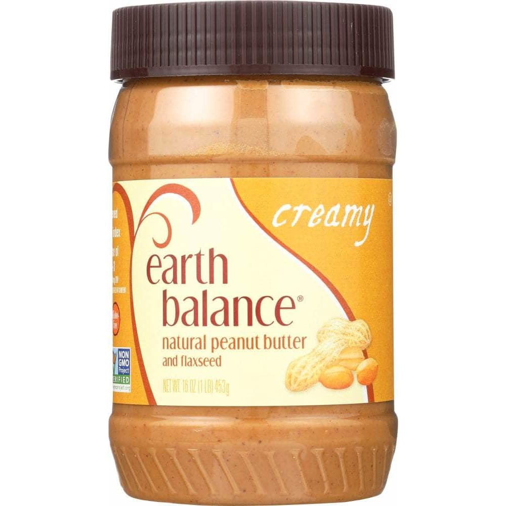 Earth Balance Earth Balance Natural Peanut Butter & Flaxseed Creamy, 16 Oz