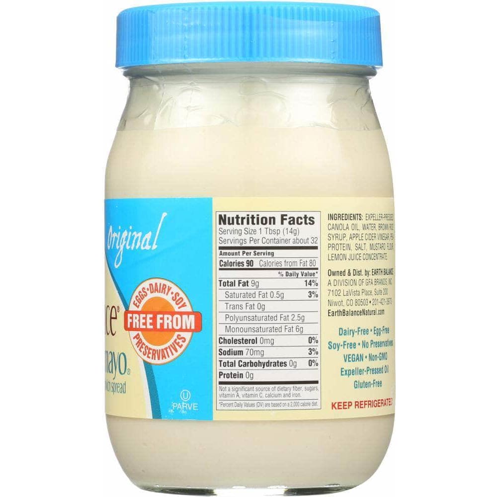 Earth Balance Earth Balance Original Mindful Mayo Dressing, 16 oz