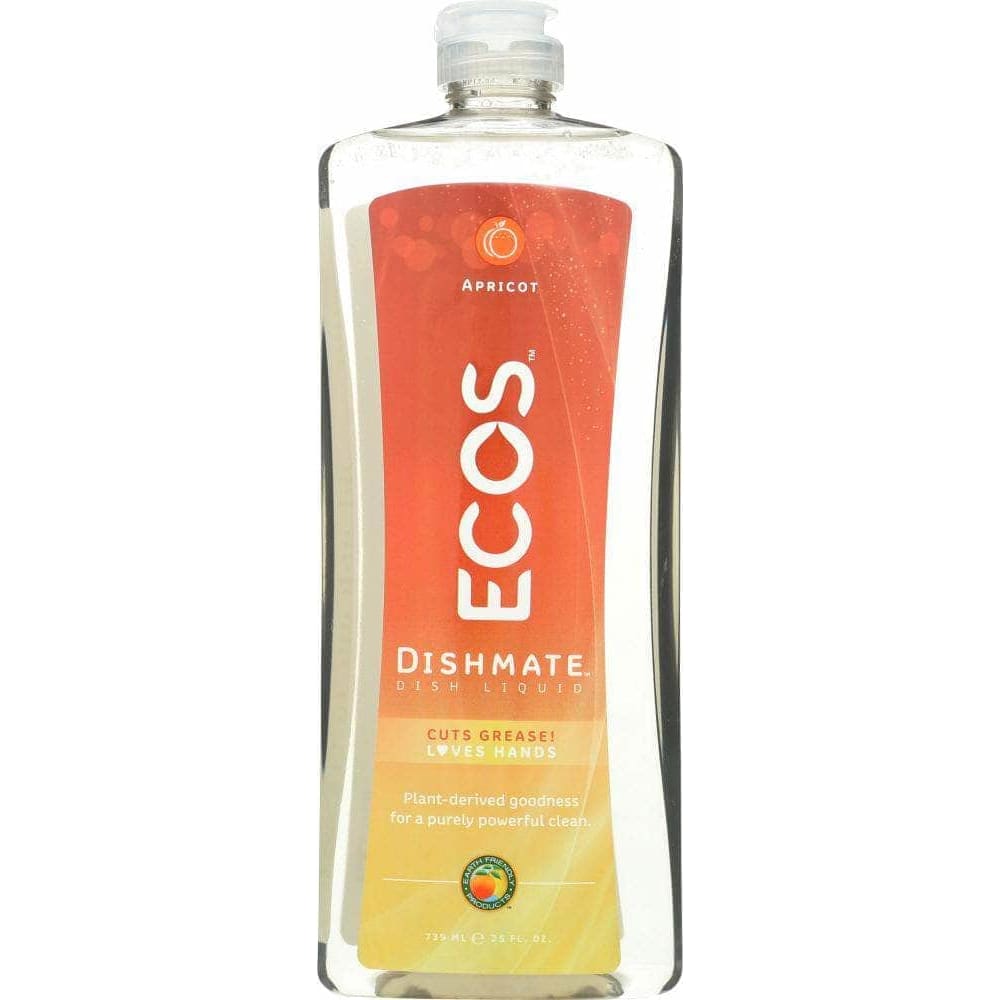 Ecos Earth Friendly Dishmate Apricot Dishwashing Liquid, 25 oz