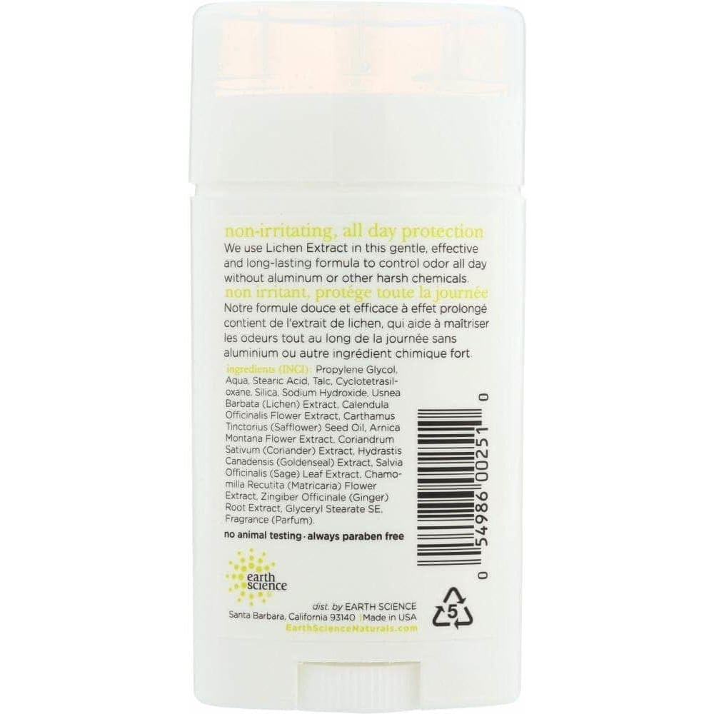 Earth Science Earth Science Deodorant Liken Herbal, 2.45 oz