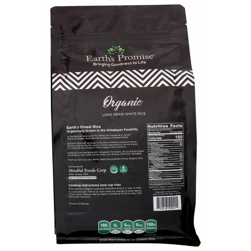 EARTH'S PROMISE Grocery > Pantry > Rice EARTH'S PROMISE: Organic Long Grain White Rice, 2 lb