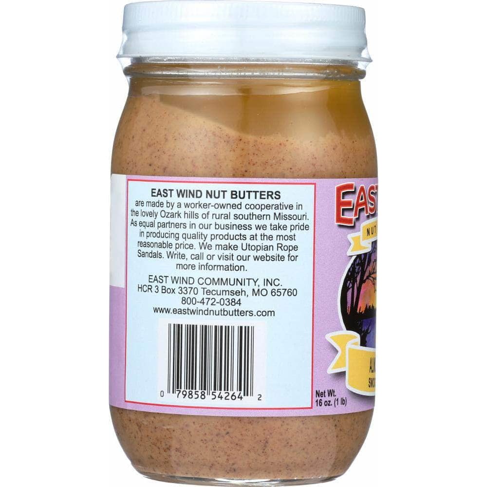 East Wind Nut Butters East Wind No Salt Smooth Almond Butter, 16 Oz