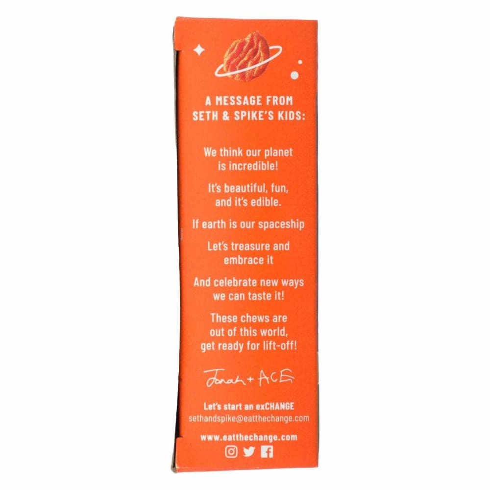 EAT THE CHANGE Grocery > Snacks > Fruit Snacks EAT THE CHANGE Organic Orange Mango Cosmic Carrot Chews, 3.5 oz