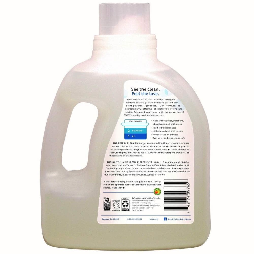 ECOS Ecos Lndry Free & Clear 128Z, 128 Oz