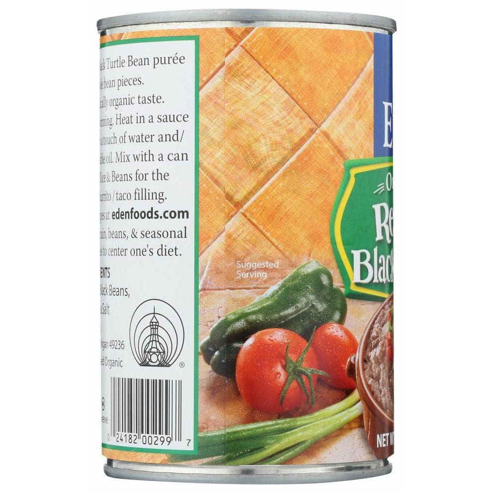 Eden Foods Eden Foods Bean Refried Black Organic, 16 oz