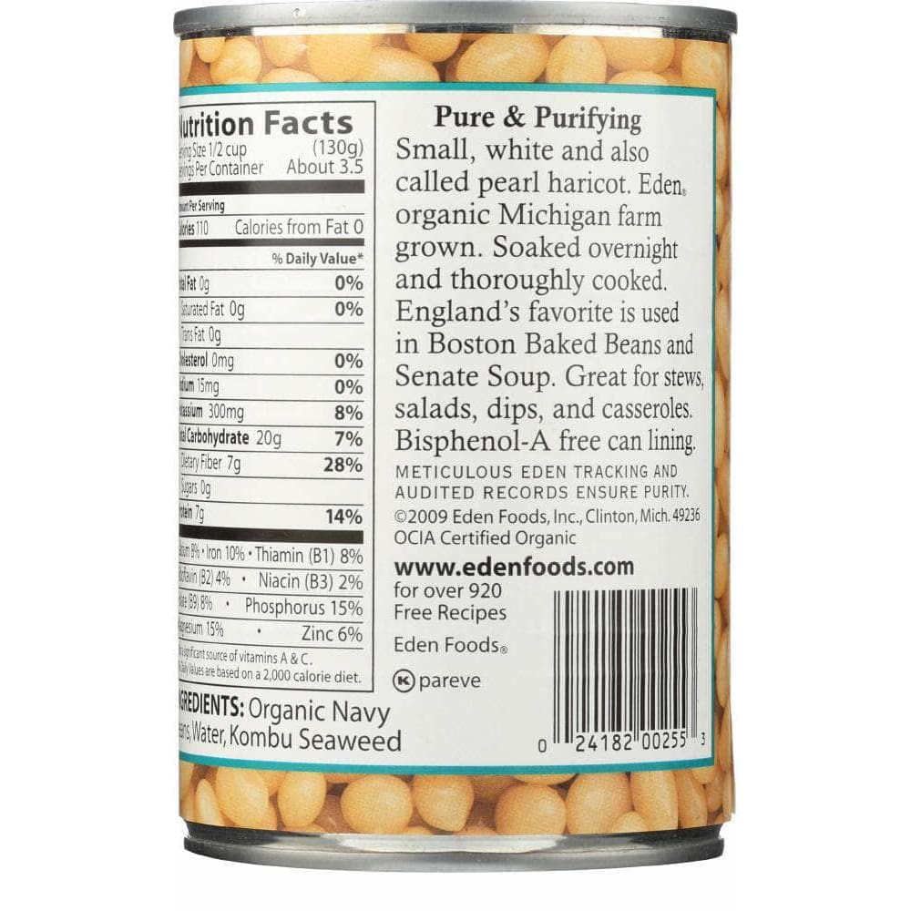 Eden Foods Eden Foods Organic Navy Beans, 15 Oz