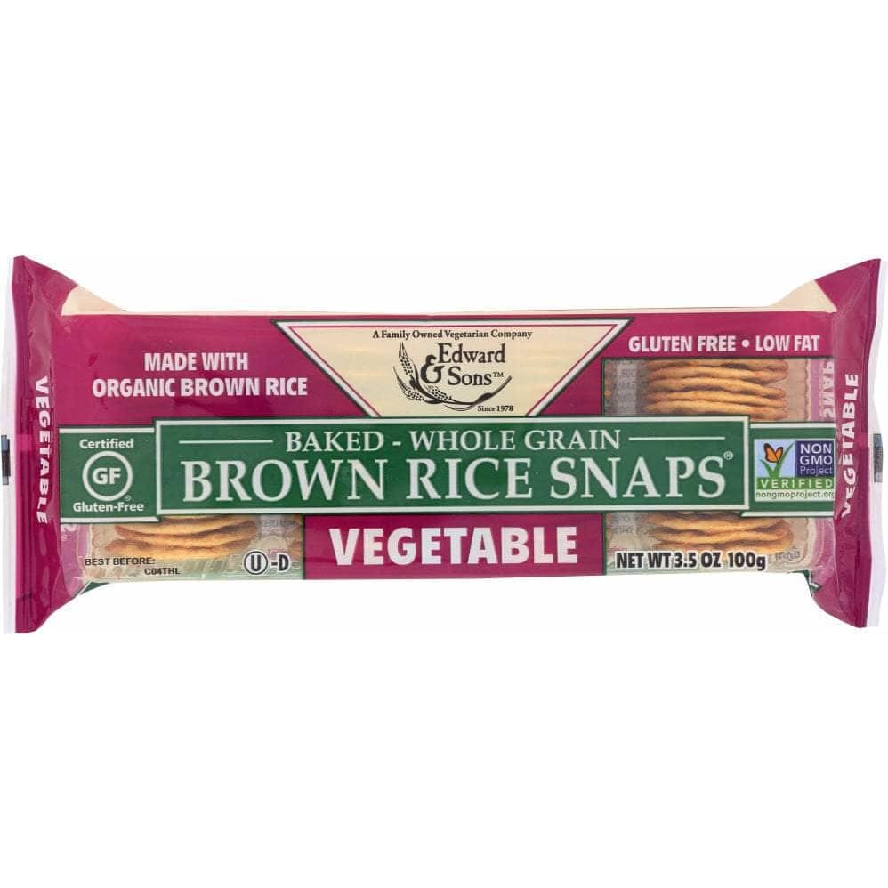 Edward & Sons Edward & Sons Baked Brown Rice Snaps Vegetable, 3.5 oz