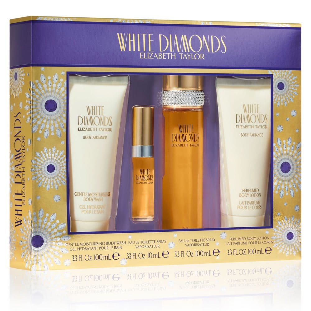 Elizabeth Taylor White Diamonds 4 Piece Fragrance Gift Set - All Fragrance - ShelHealth