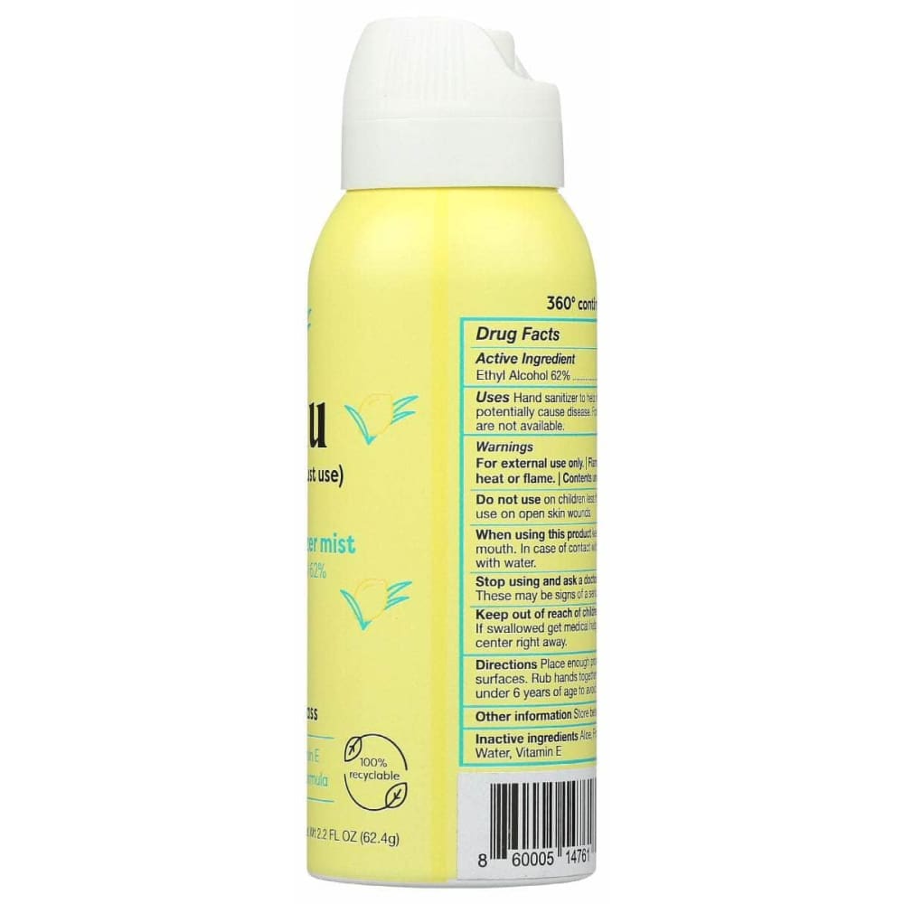 EMU Beauty & Body Care > Soap and Bath Preparations > Hand Sanitizers EMU Hand Sanitizer Mist Lemongrass, 2.2 oz