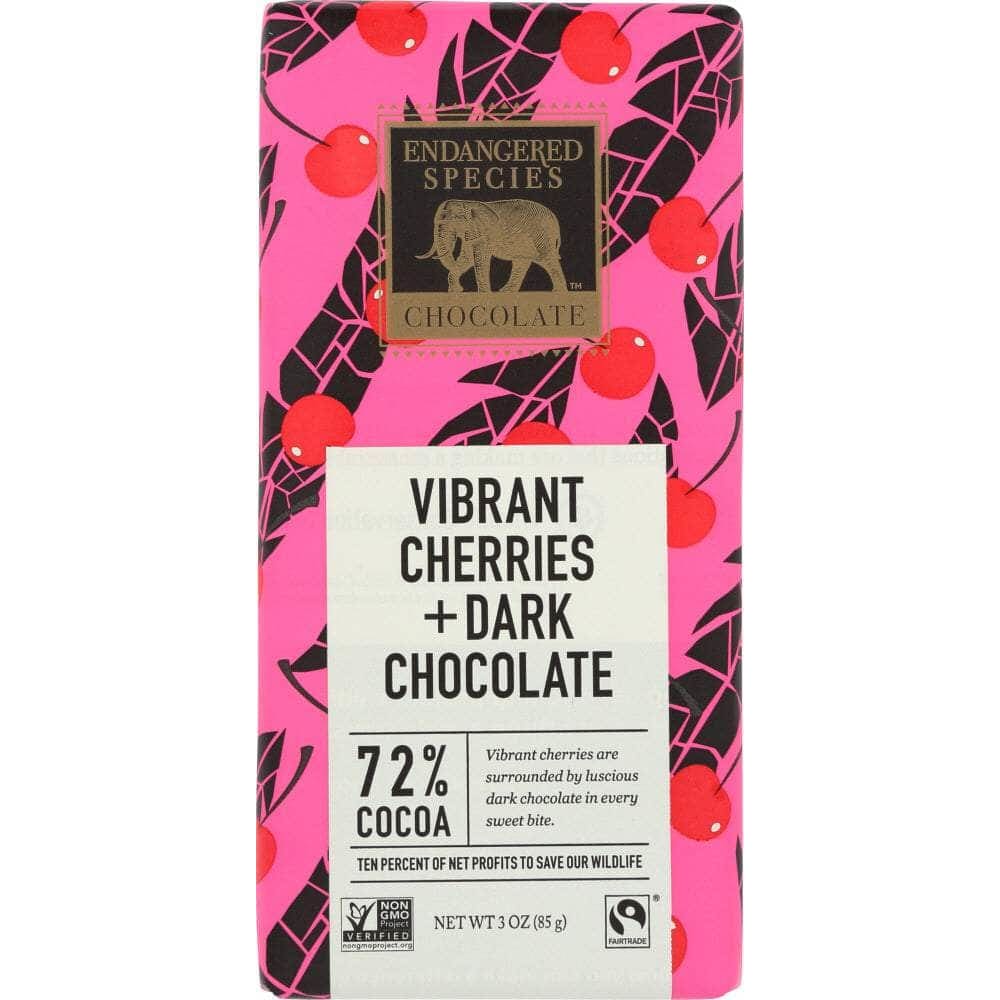 Endangered Species Chocolate Endangered Species Vibrant Cherries Dark Chocolate, 3 oz