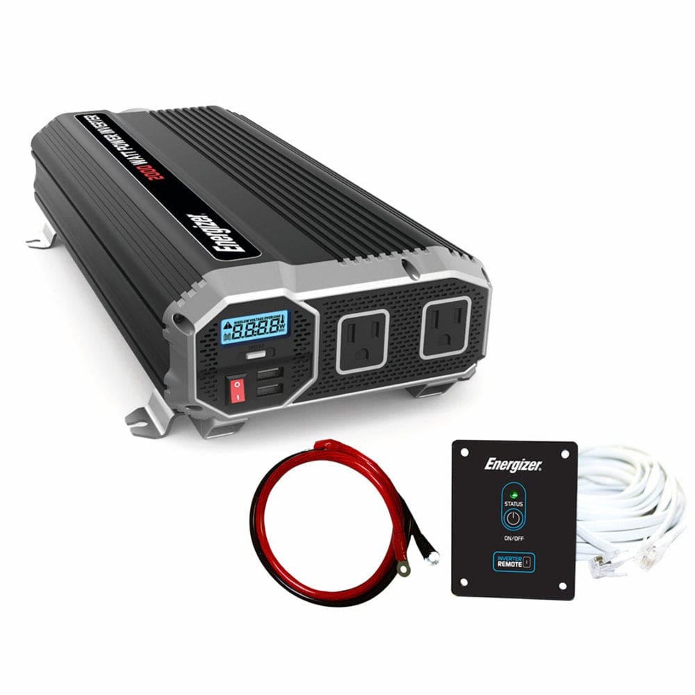 Energizer 2000 Watt 12V 60Hz Power Inverter with Remote Control - Power Inverters - Energizer