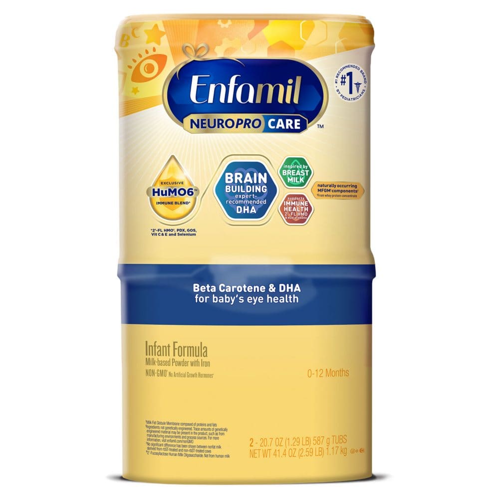 Enfamil NeuroProCare Infant Formula Milk-based Powder with Iron (20.7 oz. 2 pk.) - Baby Feeding Productsâ€‹ - Enfamil