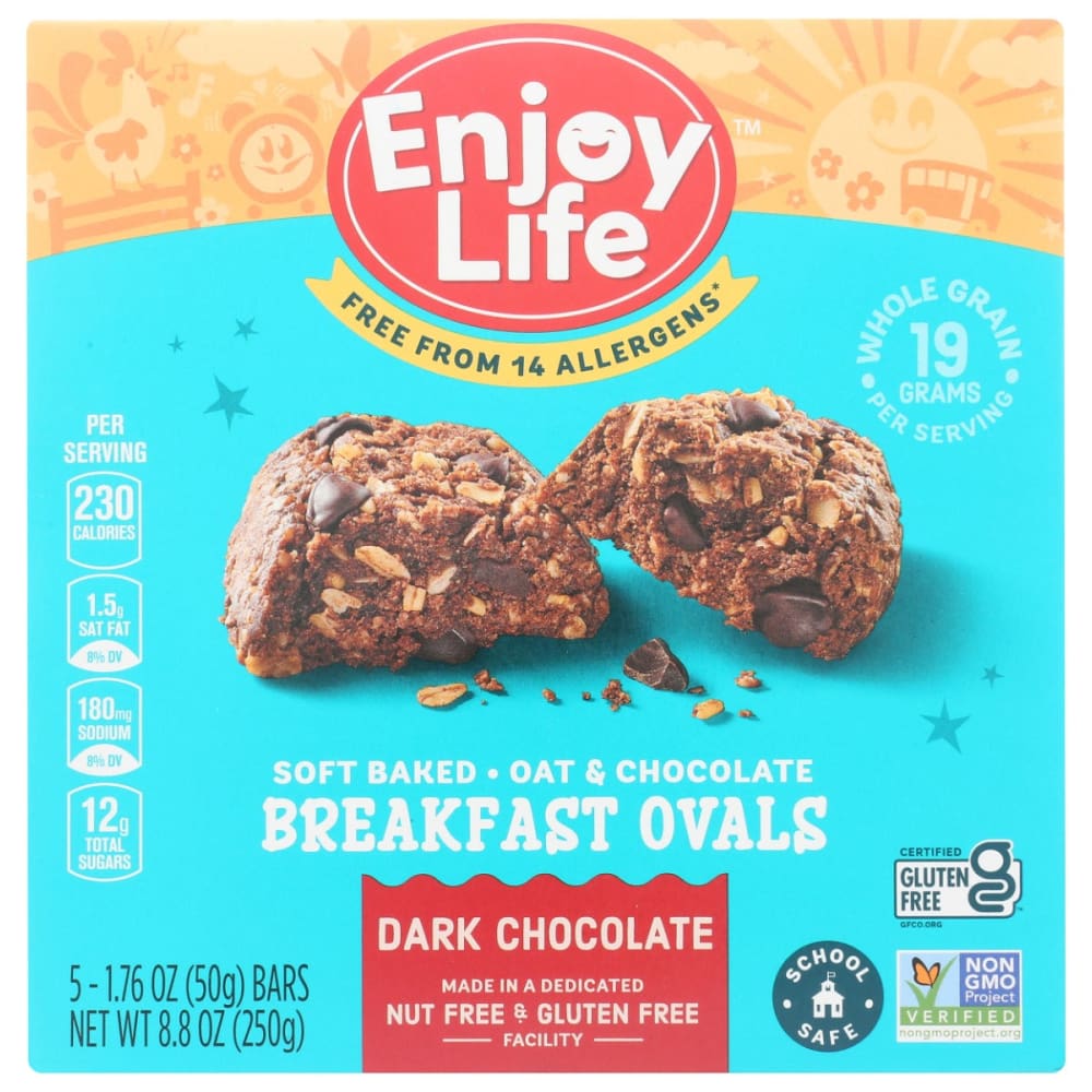 ENJOY LIFE: Breakfast Ovals Dark Chocolate 8.8 oz (Pack of 4) - Grocery > Beverages > Coffee Tea & Hot Cocoa - ENJOY LIFE