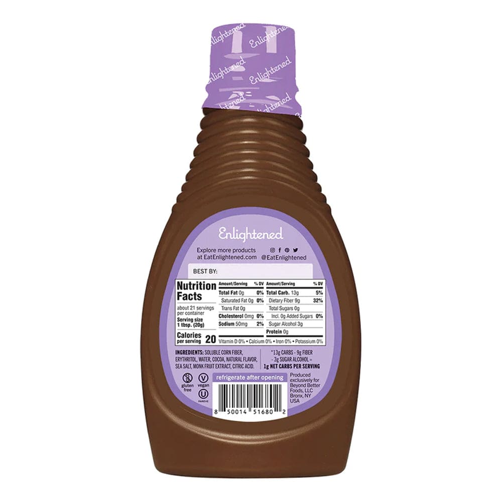 ENLIGHTENED: Sugar Free Chocolate Syrup 15 oz - Grocery > Chocolate Desserts and Sweets > Dessert Toppings - ENLIGHTENED