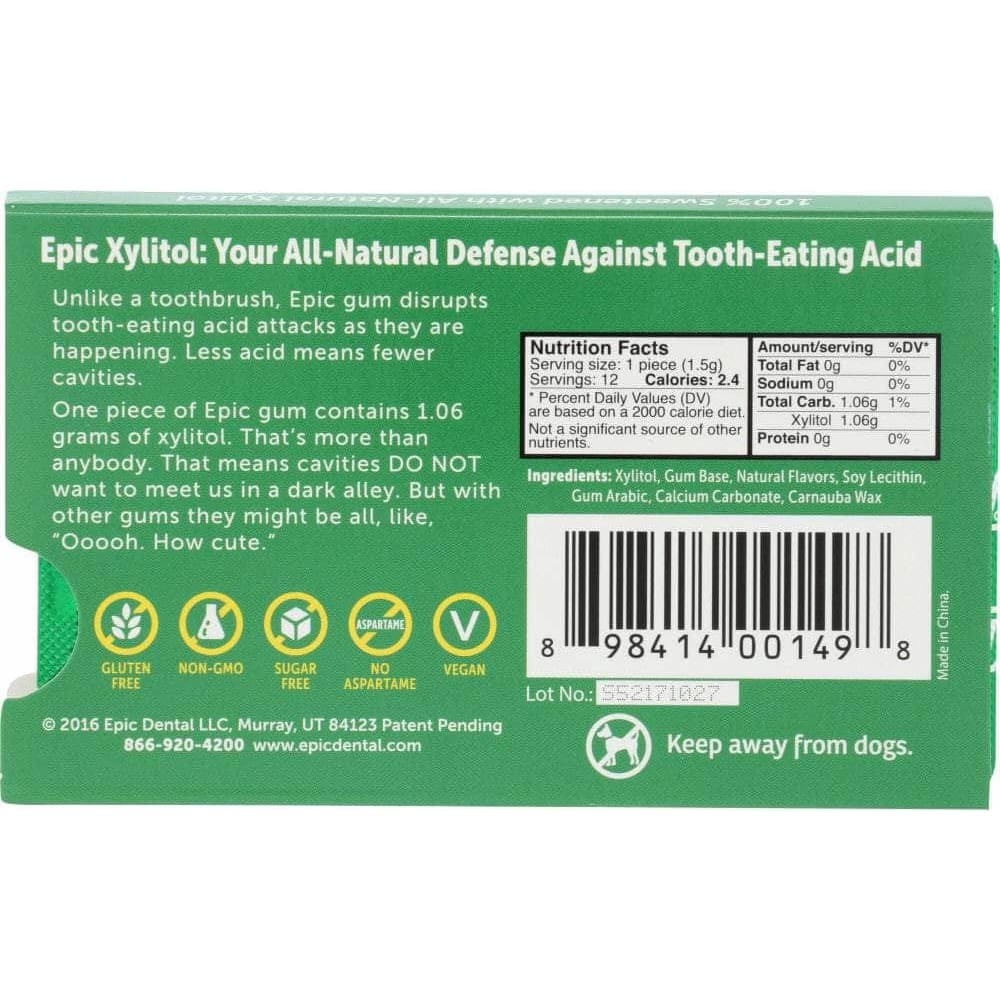 Epic Dental Epic Dental Gum Spearmint Xylitol, 12 pc