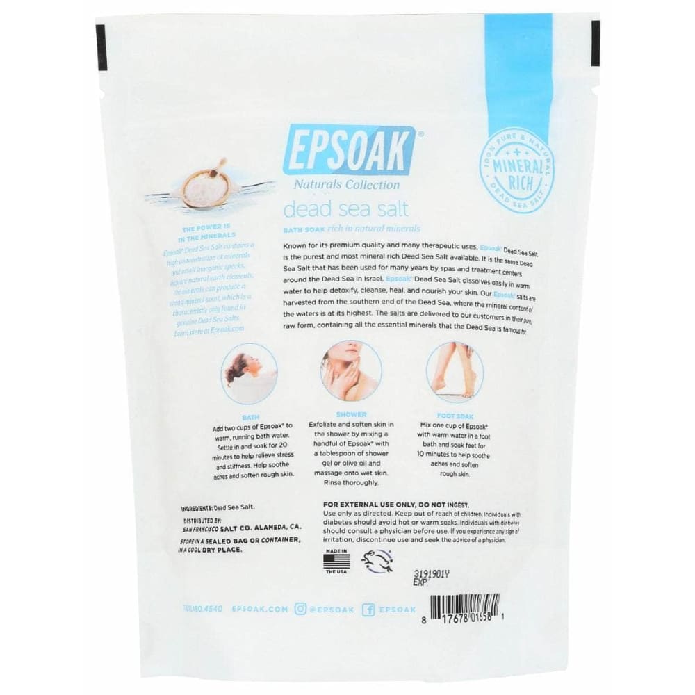 EPSOAK Bath & Body > Bath Products EPSOAK: Dead Sea Salt Coarse Bath Soak, 2 lb