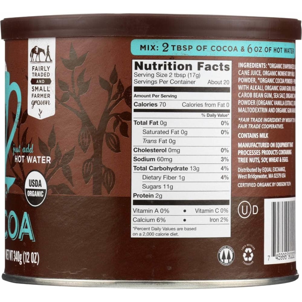 EQUAL EXCHANGE Equal Exchange Cocoa Hot Mix Org, 12 Oz