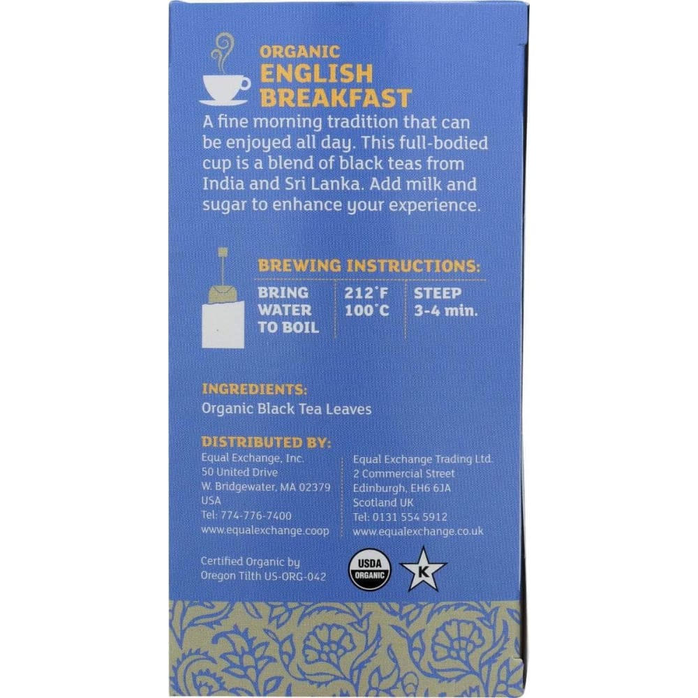 EQUAL EXCHANGE Equal Exchange English Breakfast Tea Organic, 20 Bg