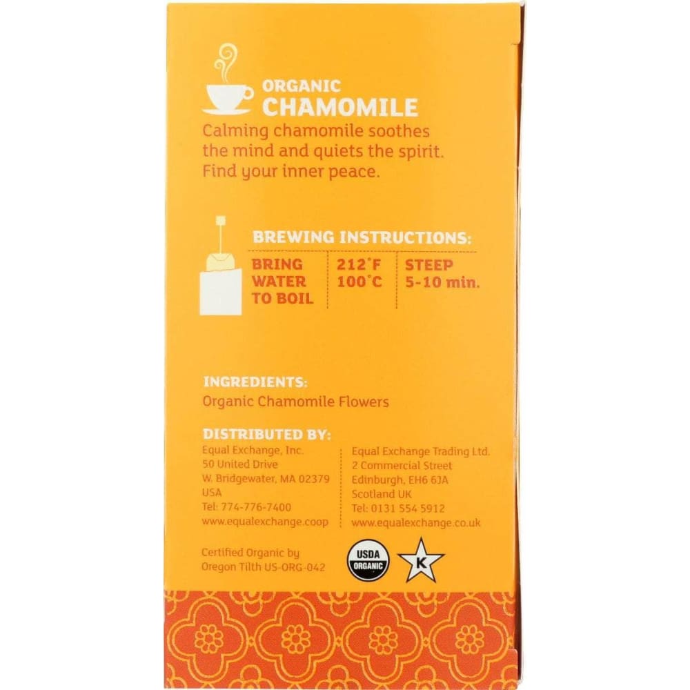 EQUAL EXCHANGE Equal Exchange Tea Chamomile Organic, 20 Bg