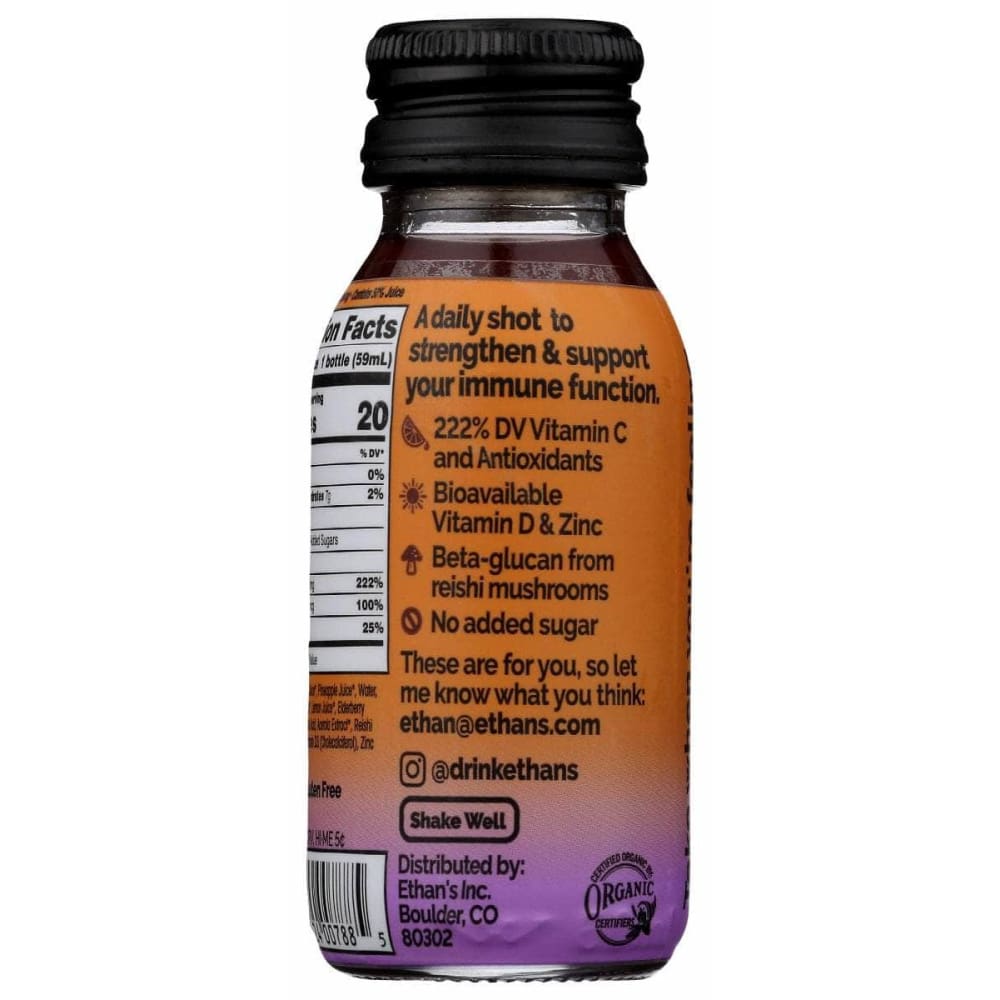 ETHAN'S Vitamins & Supplements > Miscellaneous Supplements ETHAN'S Shot Immune Elderberry, 2 fo