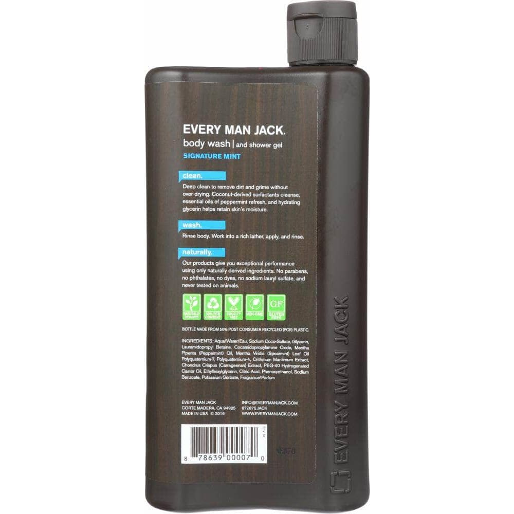 Every Man Jack Every Man Jack Body Wash and Shower Gel Signature Mint, 16.9 oz