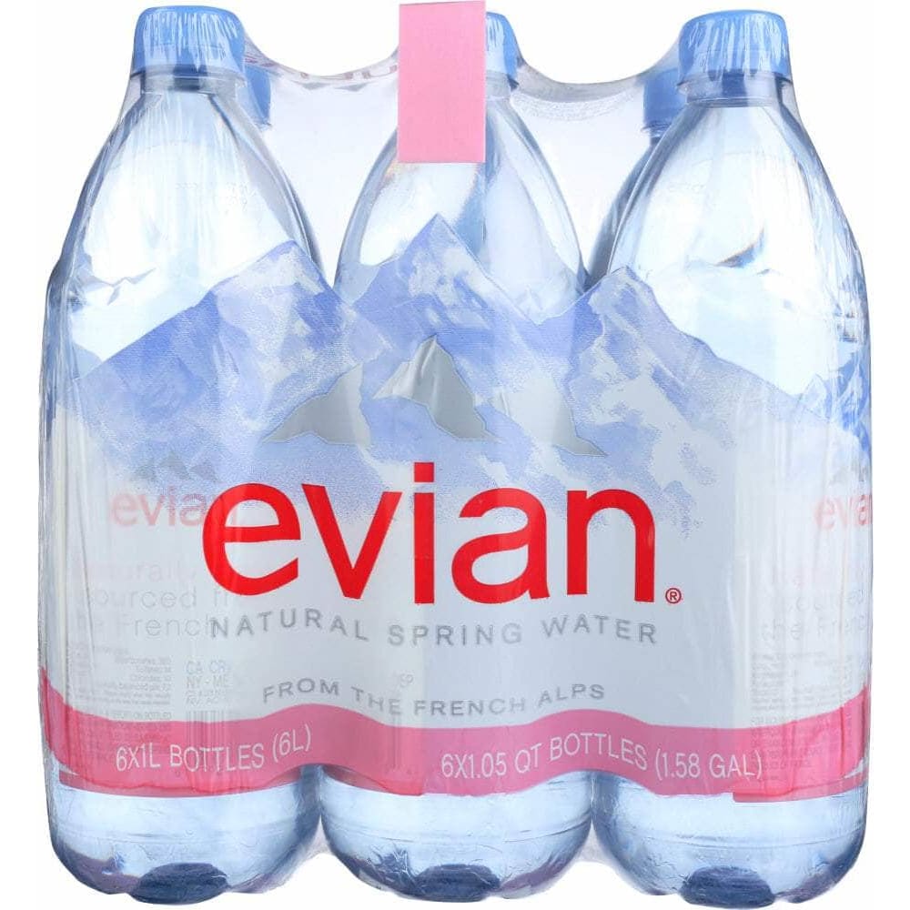 Evian Evian Spring Water 6 Pack, 6 lt