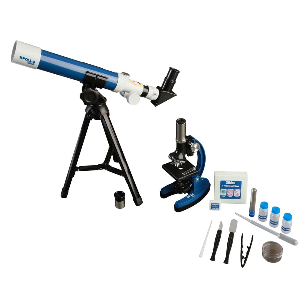 ExploreOne Apollo 40mm Telescope and 900x Microscope Set with Case - ExploreOne