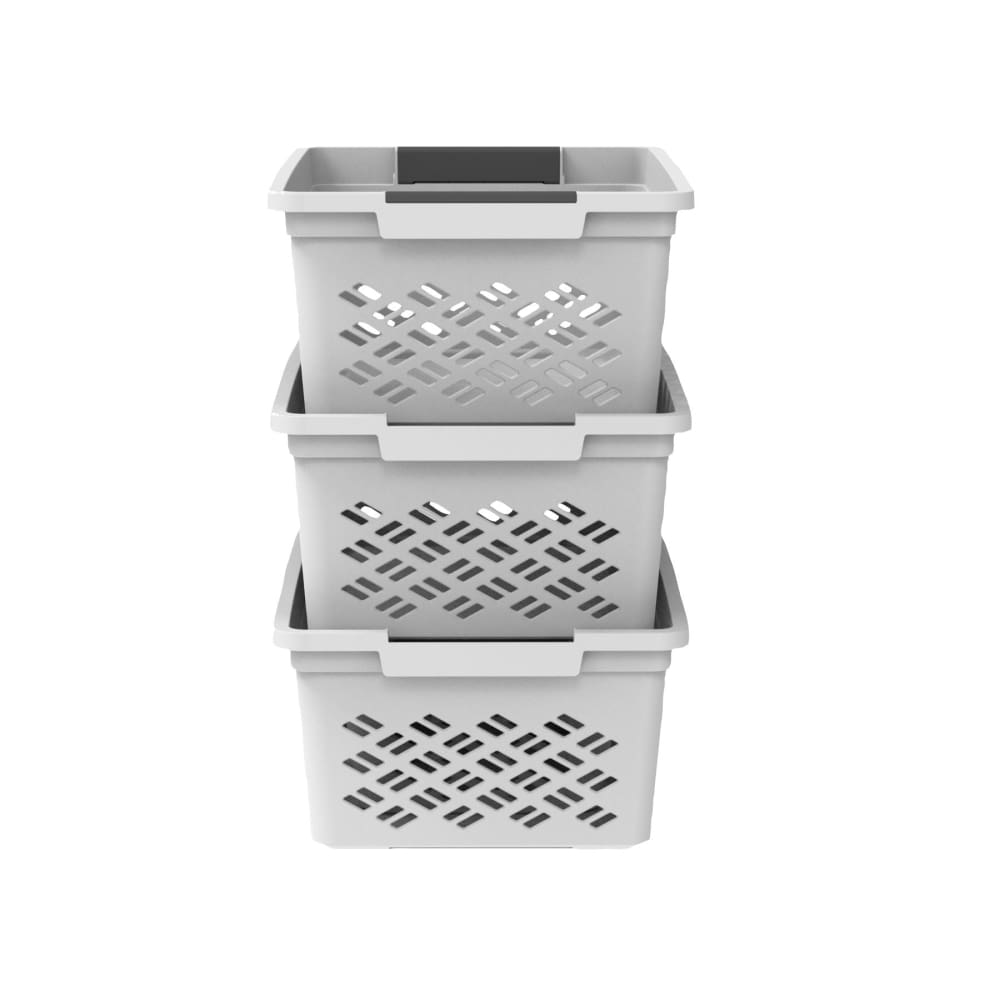 Ezy Storage Medium Brickor Stacking Baskets 3 pk. - Ezy Storage