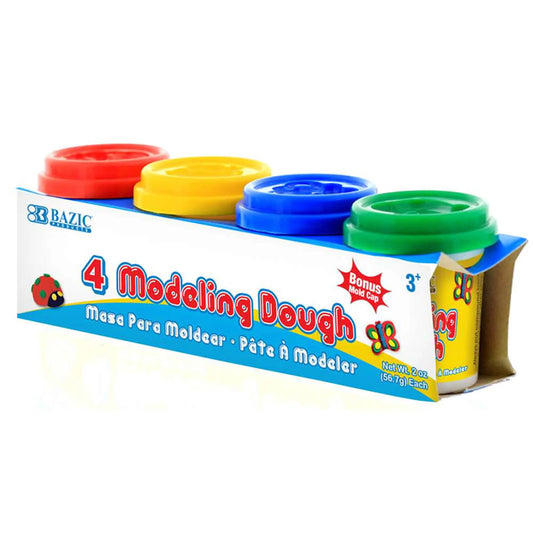 Bazic Modeling Dough 4 Colors 2Oz (Pack of 12)