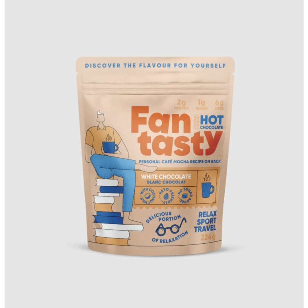 FAN TASTY FOODS: Hot White Chocolate Mix Low Sugar 7.9 oz - Grocery > Beverages > Coffee Tea & Hot Cocoa - FAN TASTY FOODS