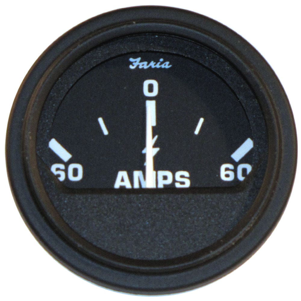 Faria 2 Heavy-Duty Ammeter (60-0-60) - Black - Marine Navigation & Instruments | Gauges,Boat Outfitting | Gauges - Faria Beede Instruments