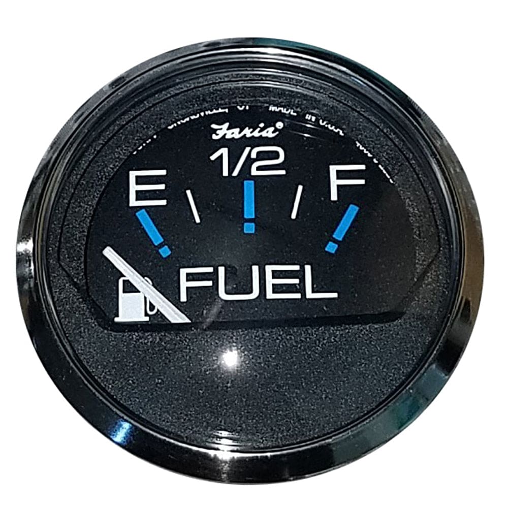 Faria Chesapeake Black 2 Fuel Level Gauge (E-1/ 2-F) - Marine Navigation & Instruments | Gauges,Boat Outfitting | Gauges - Faria Beede