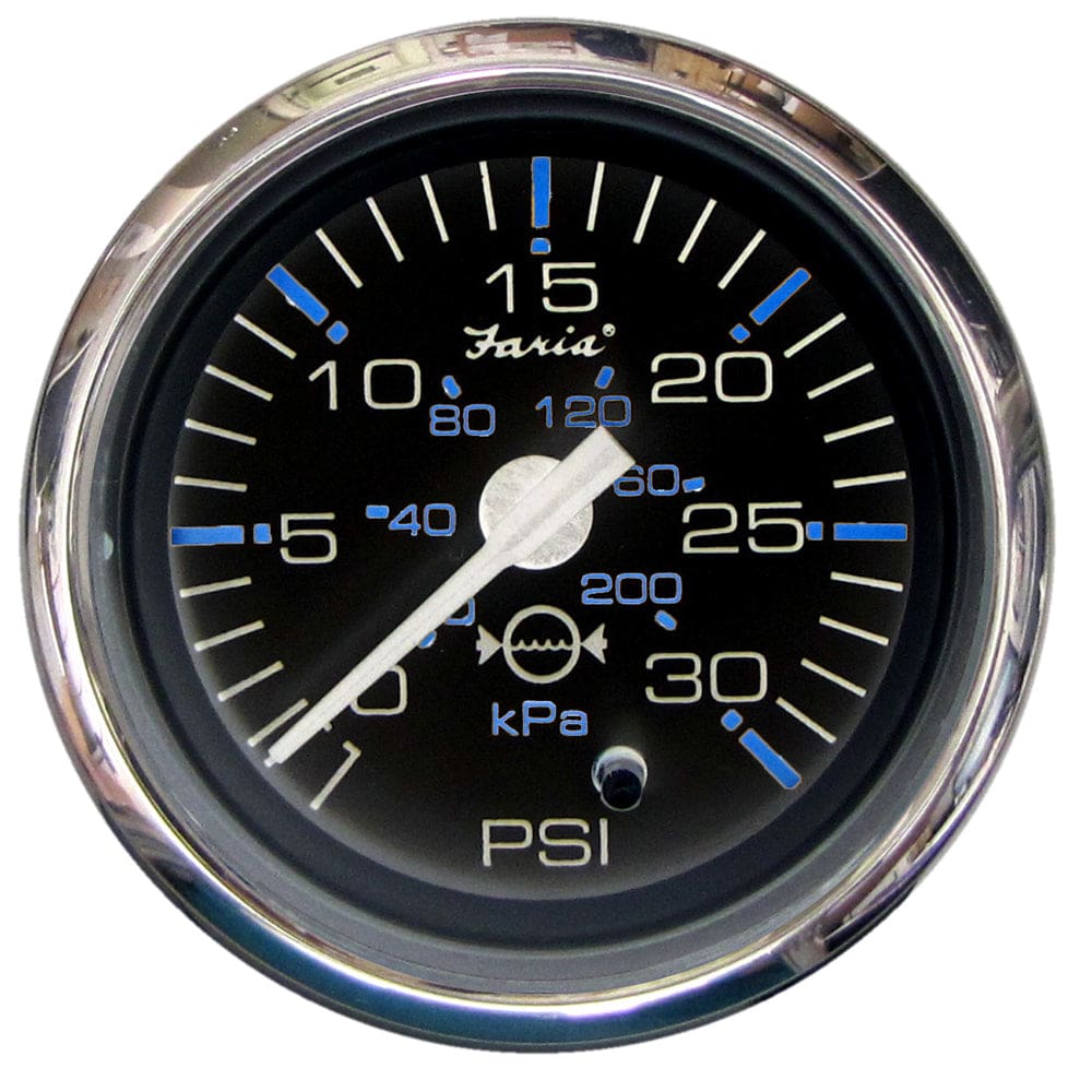 Faria Chesapeake Black 2 Water Pressure Gauge (30 PSI) - Marine Navigation & Instruments | Gauges,Boat Outfitting | Gauges - Faria Beede