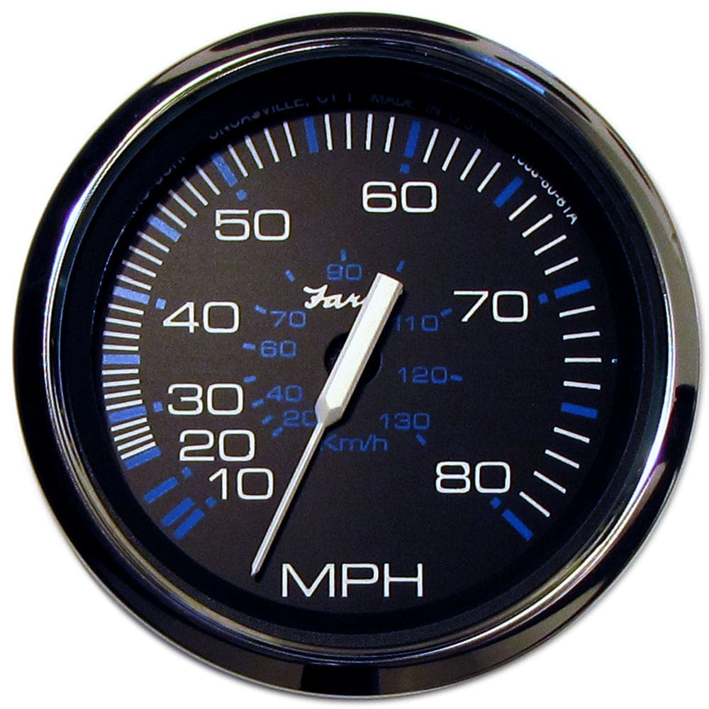 Faria Chesapeake Black 4 Speedometer - 80MPH (Pitot) - Marine Navigation & Instruments | Gauges,Boat Outfitting | Gauges - Faria Beede