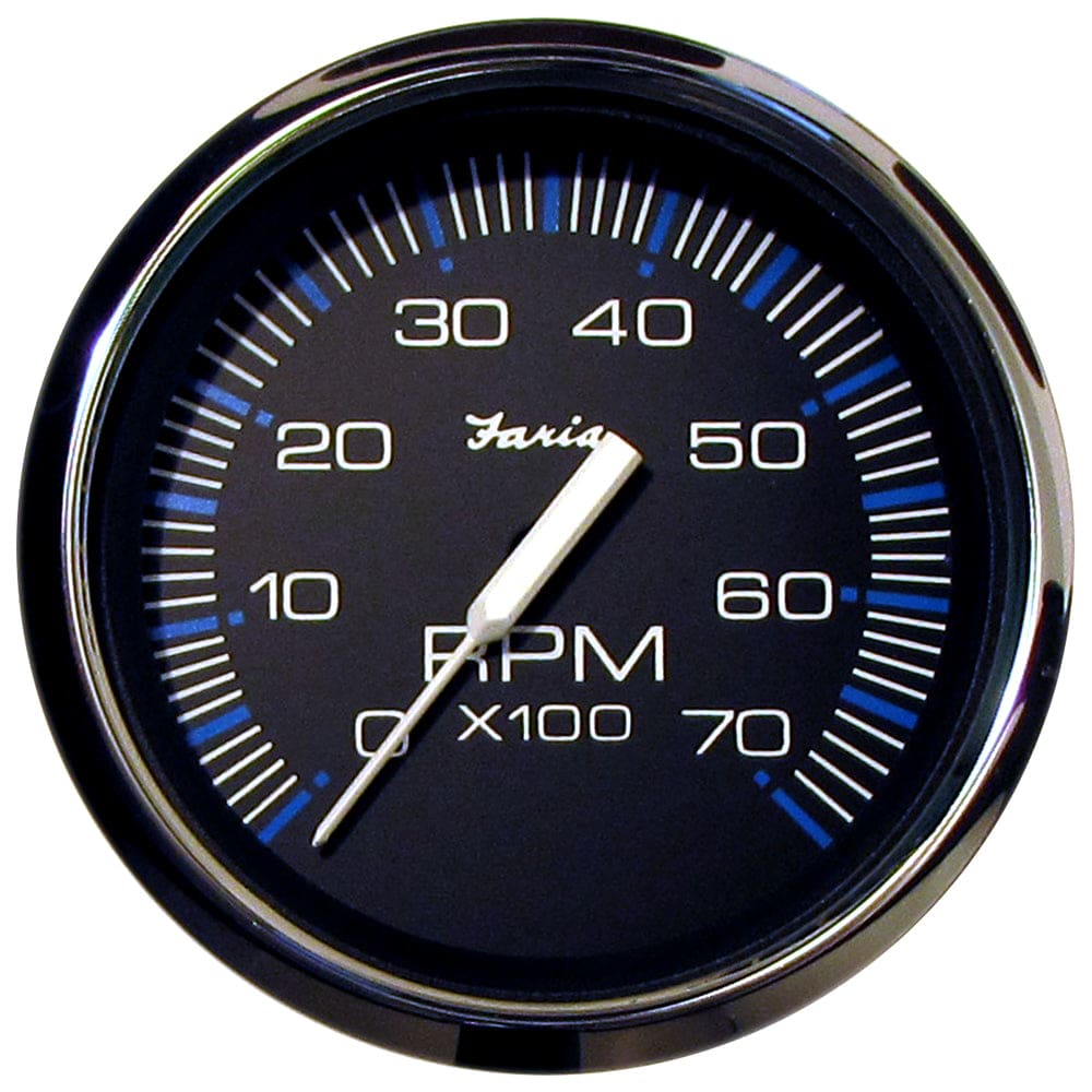 Faria Chesapeake Black 4 Tachometer - 7000 RPM (Gas) (All Outboards) - Marine Navigation & Instruments | Gauges,Boat Outfitting | Gauges -